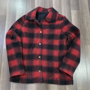 Pendleton Danville Rugged Faux Shearling Buffalo Check Plaid Cabinchic Jacket. M